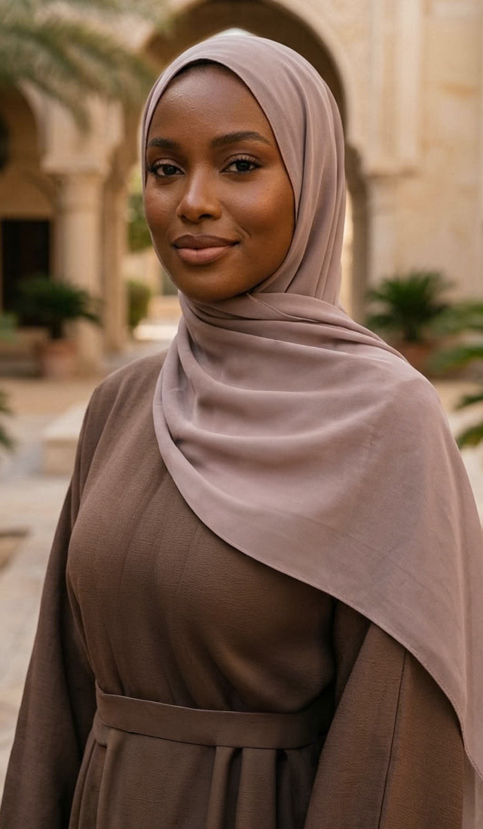 Grace Everyday Essential Stretch Chiffon Hijab - Stone