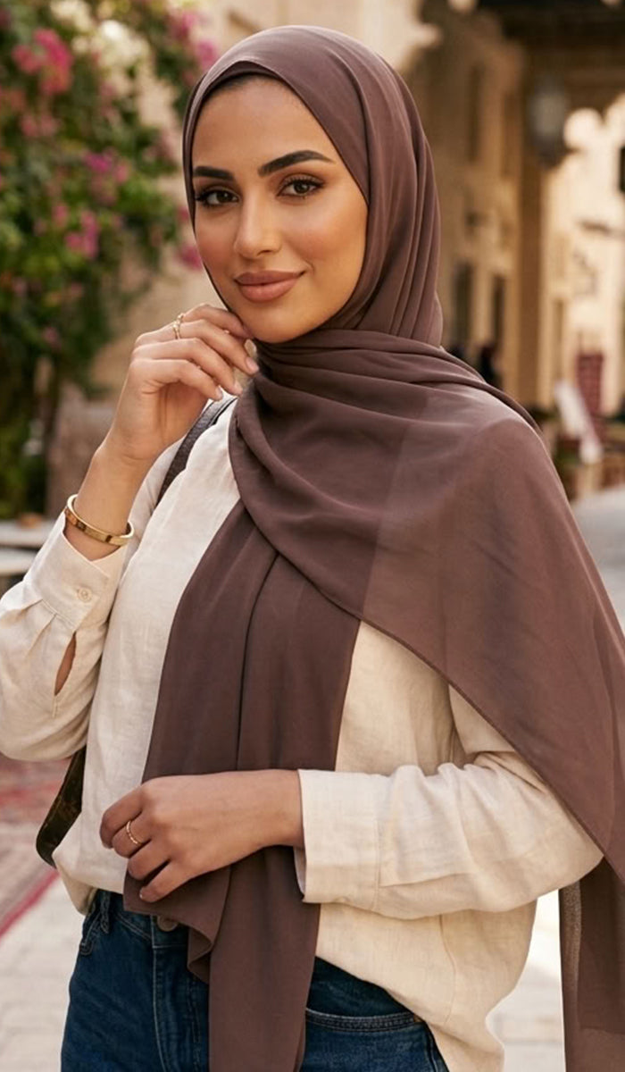 Grace Everyday Essential Stretch Chiffon Hijab - Machiatto