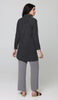 Hanane Pleated Mostly Cotton Button Down Tunic Dress - Black