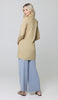 Hanane Pleated Mostly Cotton Button Down Tunic Dress - Sand - PREORDER (ships in 2 weeks)