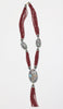 Hilwa Ruby Red and Multicolor Long Statement Necklace
