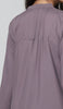 Hurin Pleated Mostly Cotton Button Down Tunic Dress - Dusty Violet - PREORDER (ships in 2 weeks)