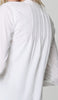 Hurin Pleated Mostly Cotton Button Down Tunic Dress - Off White - PREORDER (ships in 2 weeks)