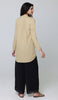 Hurin Pleated Mostly Cotton Button Down Tunic Dress - Sand - PREORDER (ships in 2 weeks)