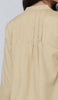 Hurin Pleated Mostly Cotton Button Down Tunic Dress - Sand - PREORDER (ships in 2 weeks)