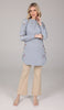 Iman Embroidered Formal Long Modest Tunic - Silver Mist