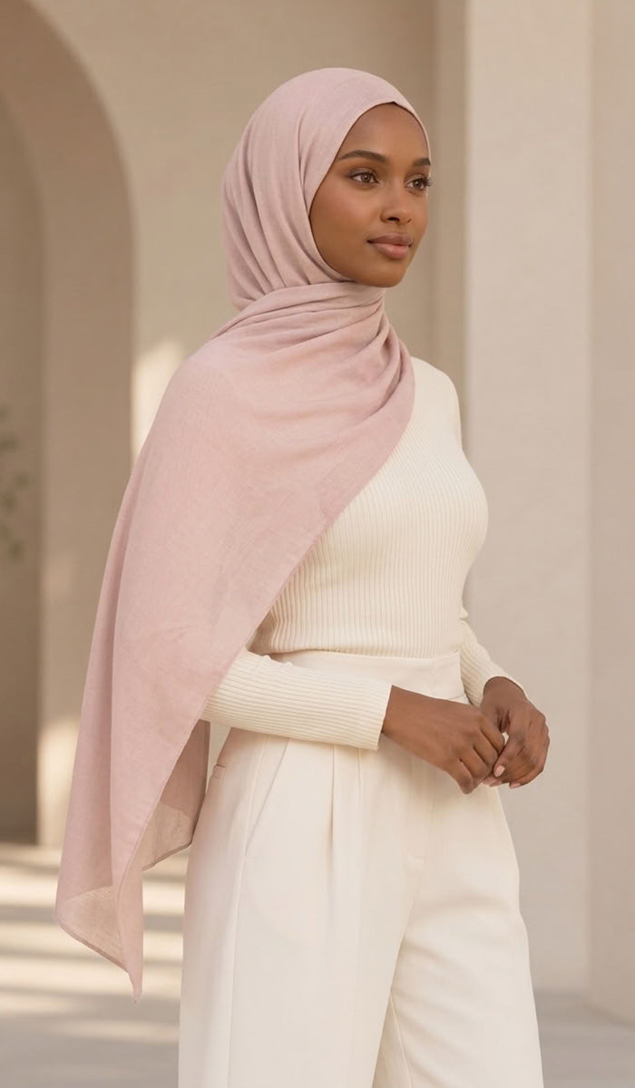 Liana One Piece Instant Stretch Jersey Hijab - Dusty Pink