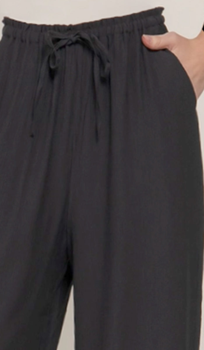 Lina Flowy Everyday Pants - Black