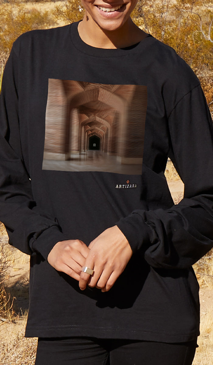 Baab Collection Long Sleeve 100% Cotton T-Shirt - Makli