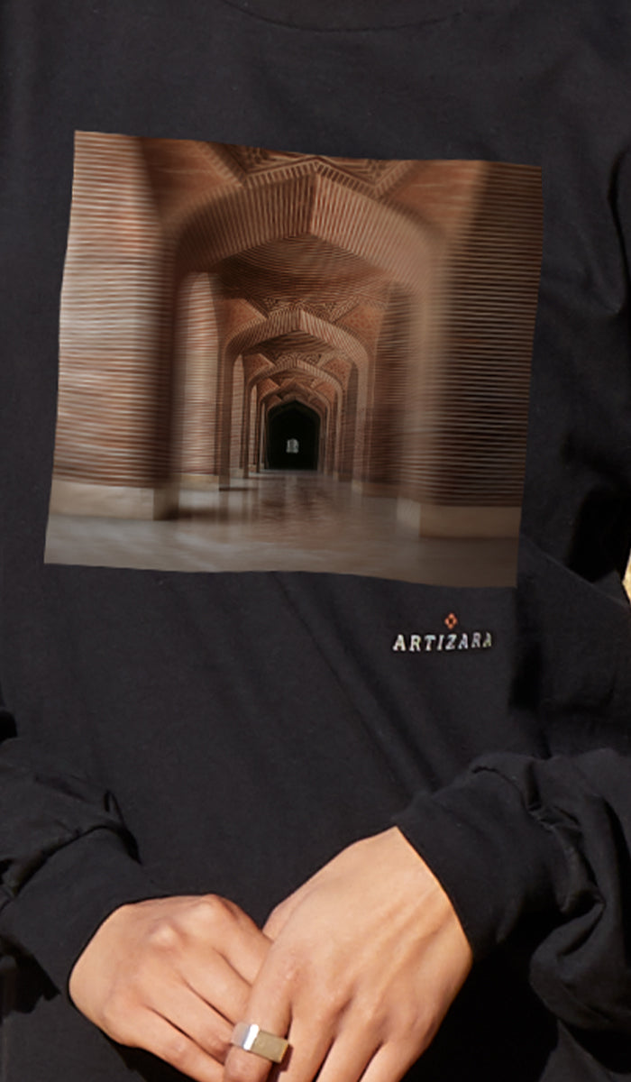 Baab Collection Long Sleeve 100% Cotton T-Shirt - Makli