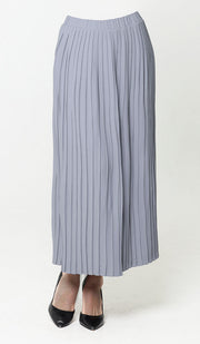 Lulu Pleated Long Maxi Skirt - Powder Blue