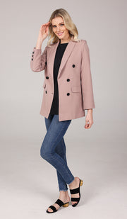 Lyla Long Light Comfy Blazer Jacket - Taupe