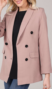 Lyla Long Light Comfy Blazer Jacket - Taupe