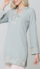 Maha Gold  Embellished Long Modest Tunic - Sage - PREORDER (ships in 2 weeks)
