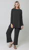 Marvi Loose Dolman Sleeve Shirt - Black