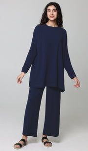 Marvi Loose Dolman Sleeve Shirt - Indigo