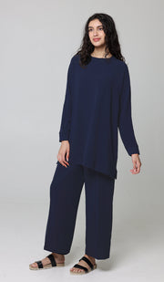 Marvi Loose Dolman Sleeve Shirt - Indigo