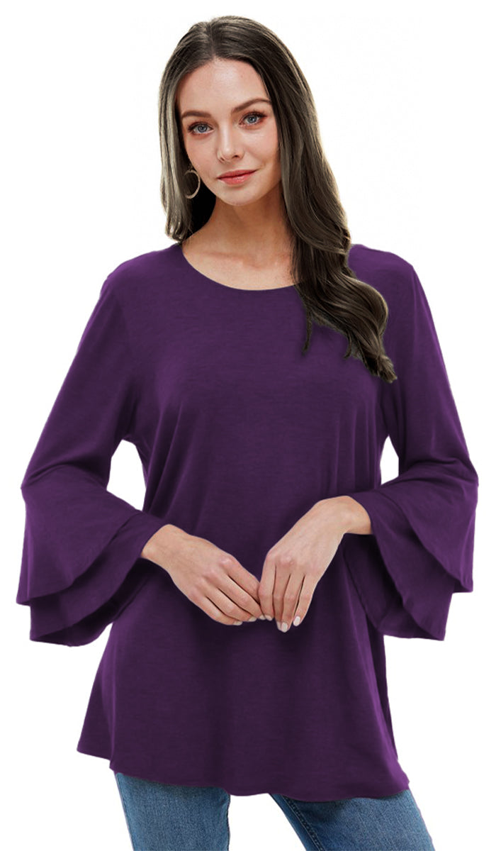 T-shirt modeste à manches longues Peachy Soft - Noir