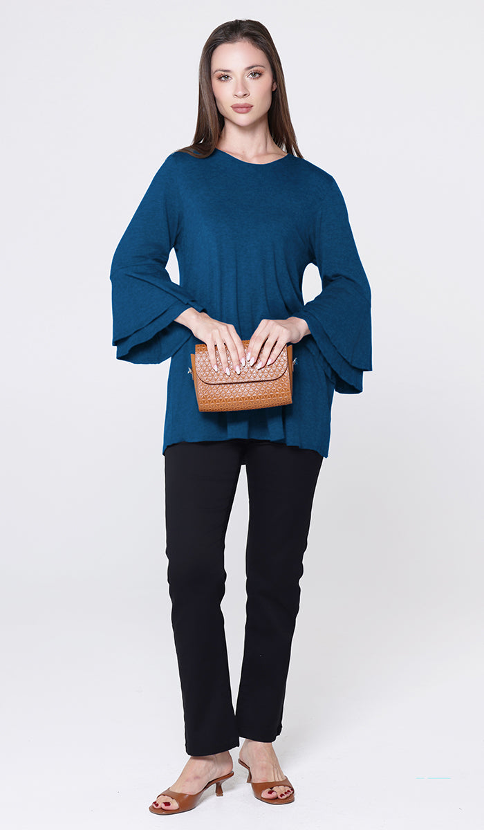 T-shirt modeste à manches longues Peachy Soft - Noir