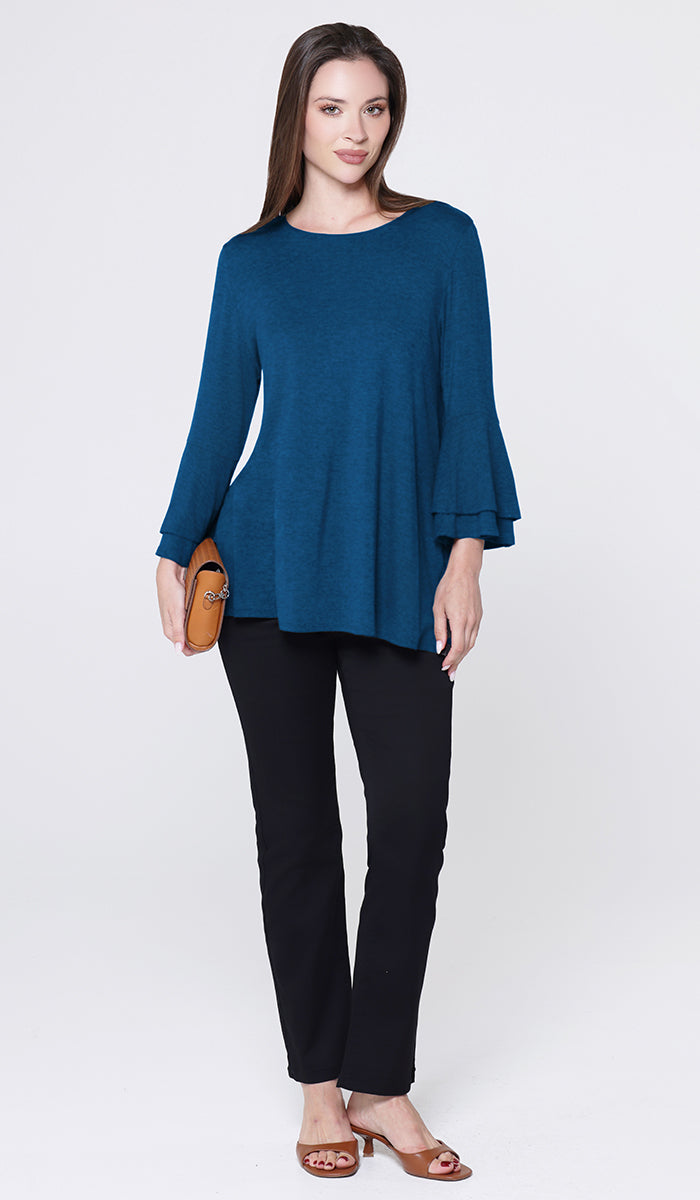 T-shirt modeste à manches longues Peachy Soft - Noir