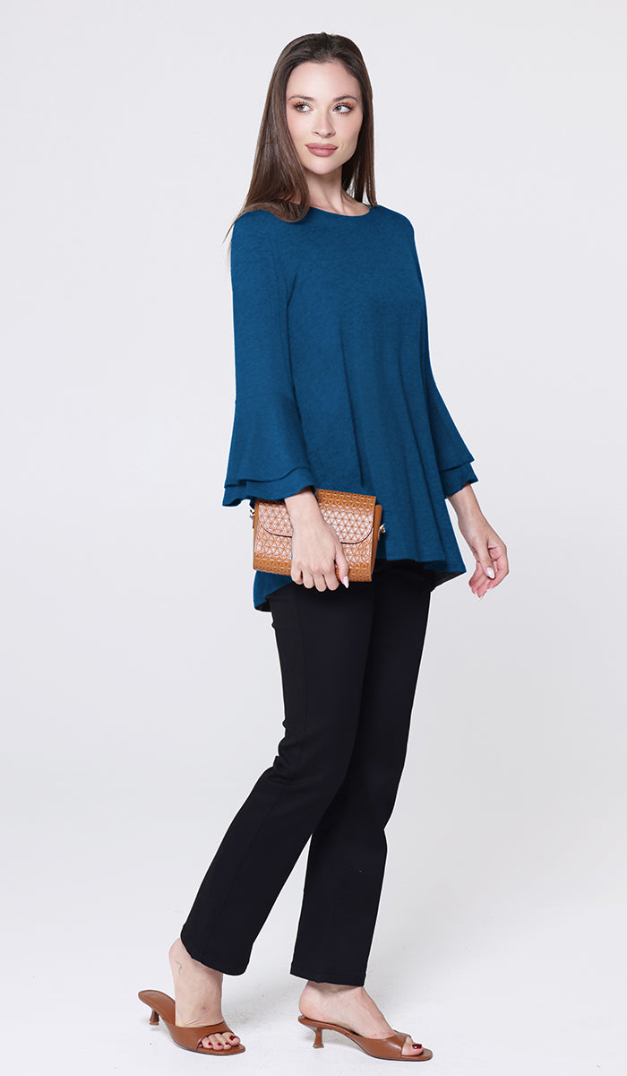 T-shirt modeste à manches longues Peachy Soft - Noir