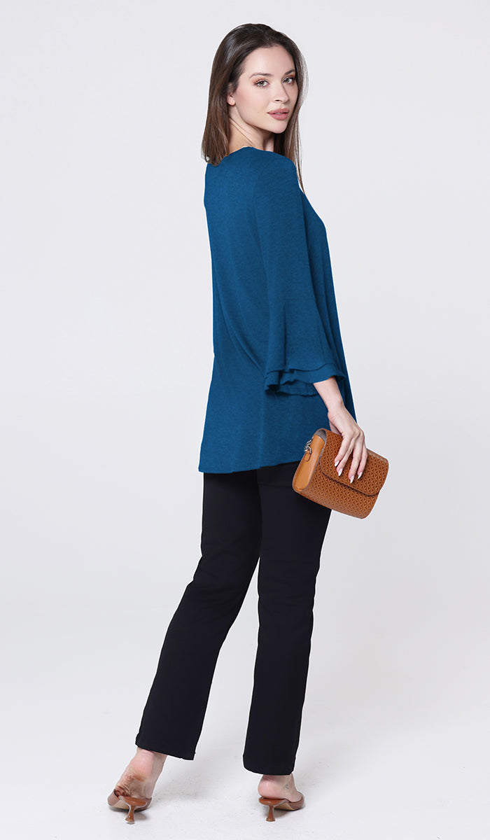 T-shirt modeste à manches longues Peachy Soft - Noir