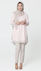 Meena Chiffon Formal Embroidered Long Modest Tunic - Blush - PREORDER (ships in 2 weeks)