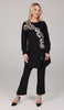 Mey Gold Embellished Long Modest Tunic - Black