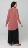 Mishal Essential Long Smocked Modest Tunic - Coral Pink - PREORDER (ships in 2 weeks)