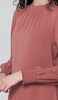 Mishal Essential Long Smocked Modest Tunic - Coral Pink - PREORDER (ships in 2 weeks)