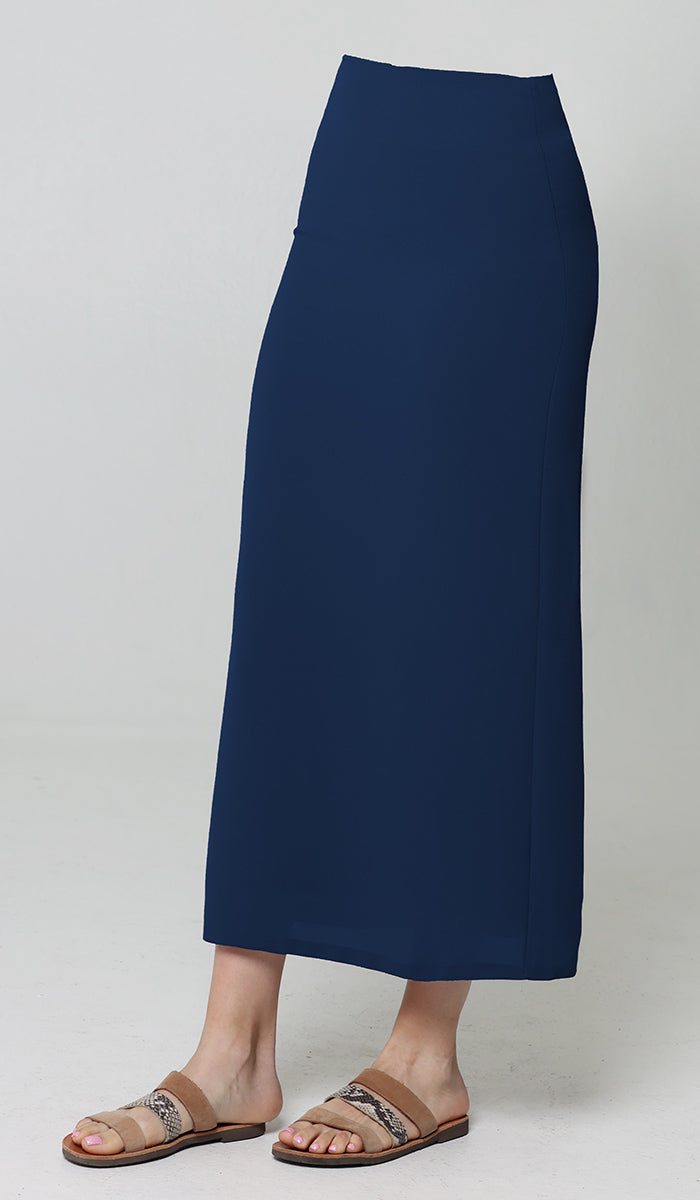 Moda Dark Blue Long Maxi Pencil Skirt | Modest Skirts | Artizara
