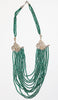 Multistrand Ottoman Seal Artisan Necklace - Green Jade