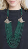 Multistrand Ottoman Seal Artisan Necklace - Green Jade