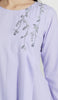 Munira Embroidered Mostly Cotton Modest Tunic - Lavender - PREORDER (ships in 2 weeks)
