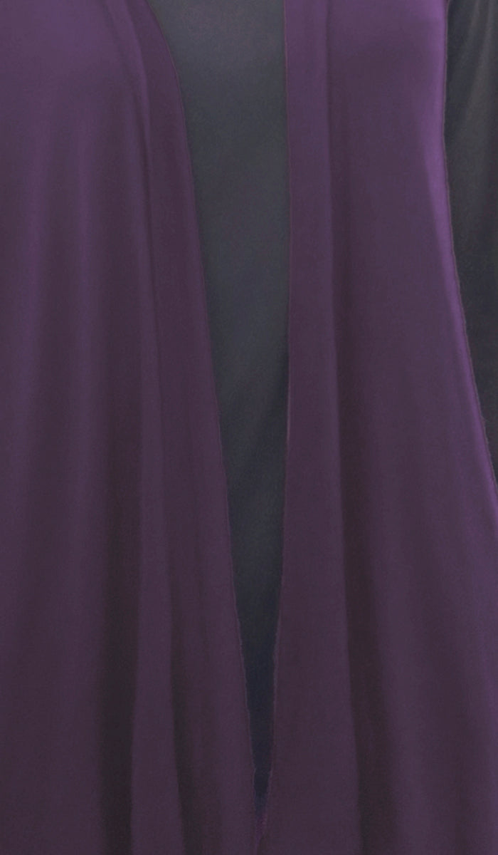 Nima Essential Stretch Open-Front Vest - Eggplant - FINAL SALE