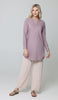 Parisa Long Mostly Cotton Everyday Tunic - Lilac