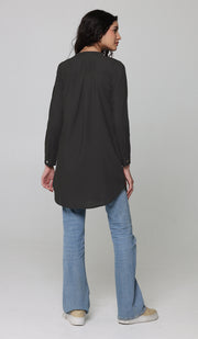 Parisa Mostly Cotton Long Modest Everyday Tunic - Black