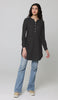 Parisa Mostly Cotton Long Modest Everyday Tunic - Black