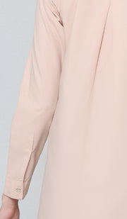 Parisa Mostly Cotton Long Modest Everyday Tunic - Blush