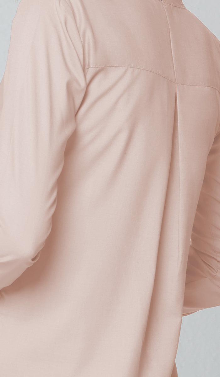 Tunique longue et modeste de tous les jours en coton majoritairement Parisa - Blush