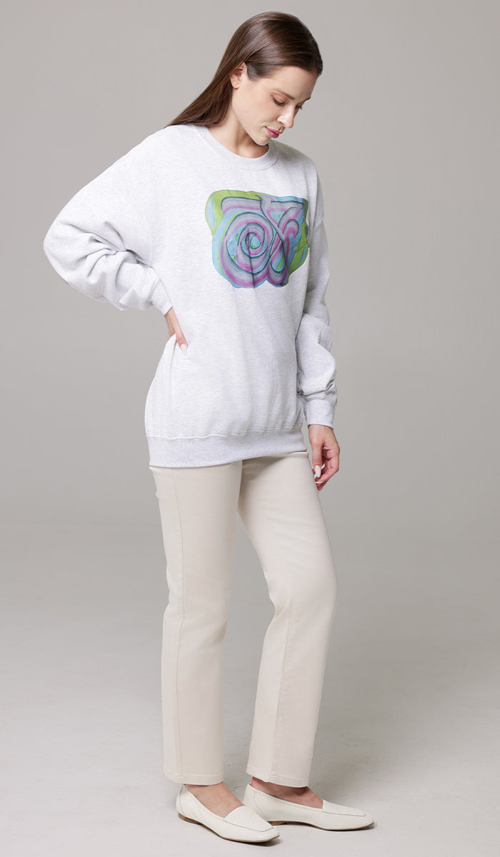 Pullover Sweatshirt with Arabic Calligraphy - Alhamdulillah (ٱلْحَمْدُ لِلّٰهِ)