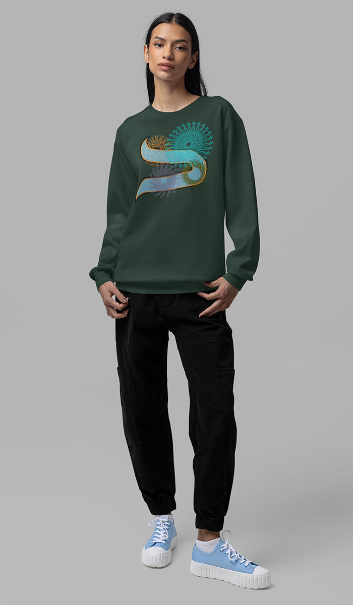 Sweat-shirt avec initiale arabe - 'Dāl' (د) 