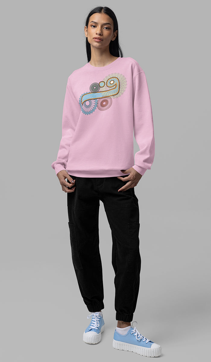 Pullover Sweatshirt with Arabic Initial - 'Fā' (ف)