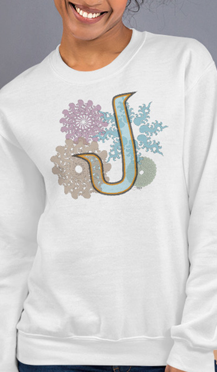 Pullover Sweatshirt with Arabic Initial - 'Lām' (ل)