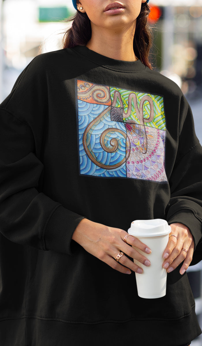 Pullover Sweatshirt with Arabic Calligraphy - Sabr (صَبْرٌ‎)