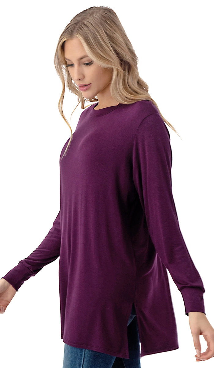 Samar Soft Everyday Stretch Tunic - Eggplant