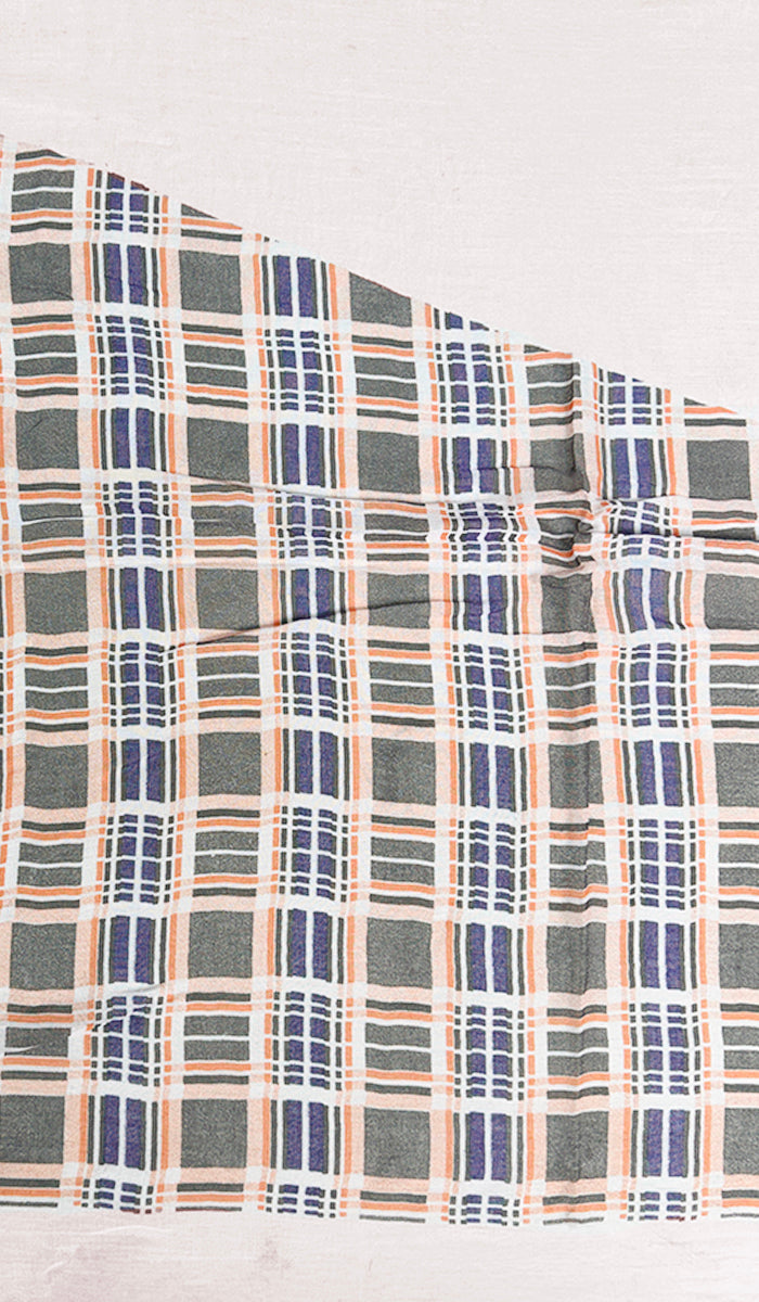 Risa Printed Cotton Non-slip Wrap Hijab Scarf - Pink/Brown/Orange