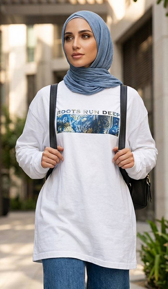 Roots Run Deep 100% Cotton Long Sleeve Graphic T-Shirt