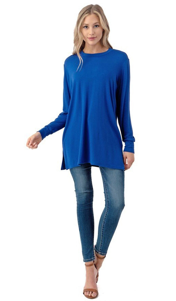 Samar Soft Everyday Stretch Tunic - Royal Blue