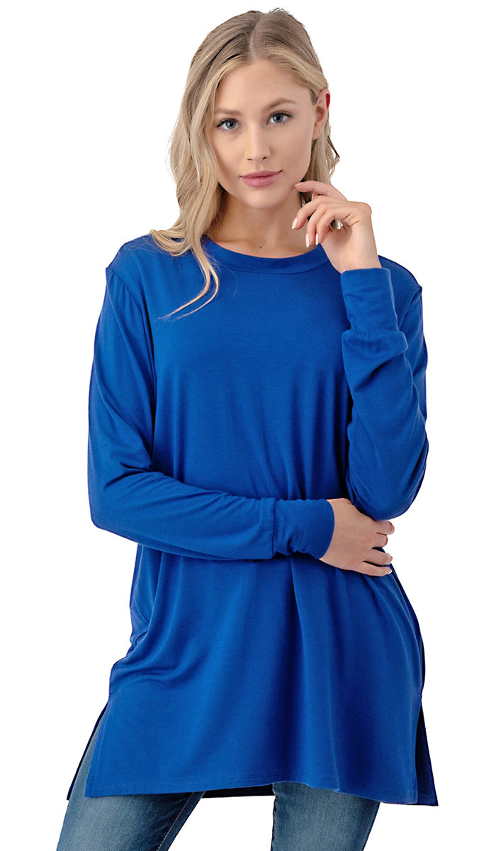 Samar Soft Everyday Stretch Tunic - Royal Blue